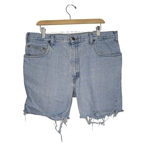 Vintage 90s Denver Hayes Light Denim Cutoff Shorts | 100% Cotton | 38" Waist